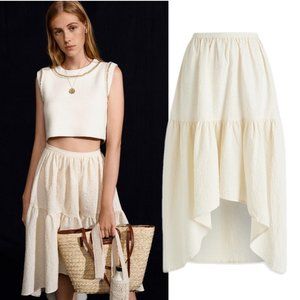 MAJE Jolita hi lo tiered skirt fits XS S